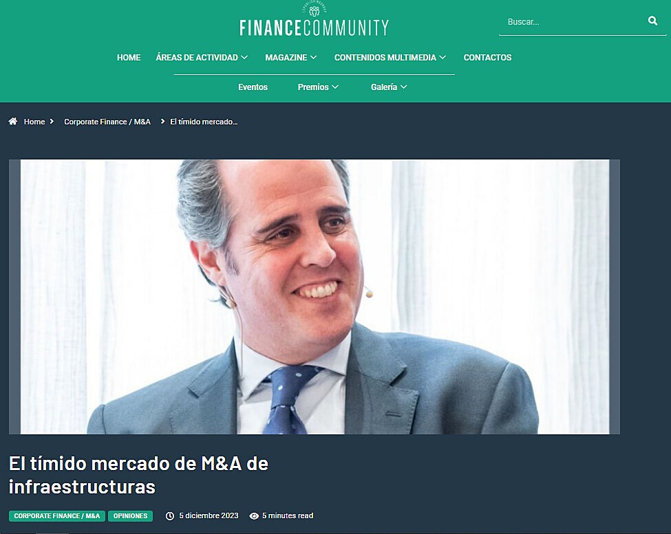 El tmido mercado de M&A de infraestructuras